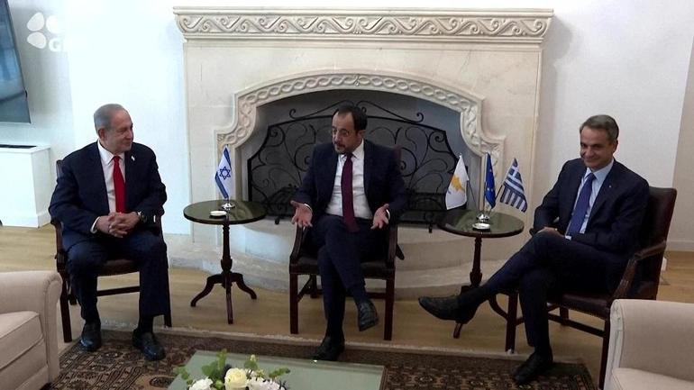 İSRAİL’DE ÜÇLÜ ZİRVE! Netanyahu, Miçotakis ve Rum lider ne görüşecek?