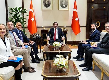 Cumhurbaşkanı Yardımcısı Yılmaz, ABD Büyükelçisi Barrack’ı kabul etti