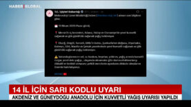 14 il için sarı kodlu uyarı: Hafta boyunca yağış görülecek
