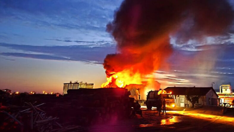 Edirne’de kereste fabrikasında yangın