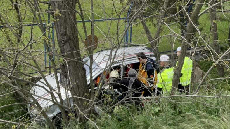 Tekirdağ'da feci kaza! Şarampole uçan otomobilin sürücüsü öldü
