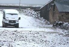 Kars'ta kar yağışı etkili oldu