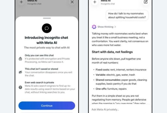 Meta AI ile gizli sohbet özelliğini kullanıma sunacak