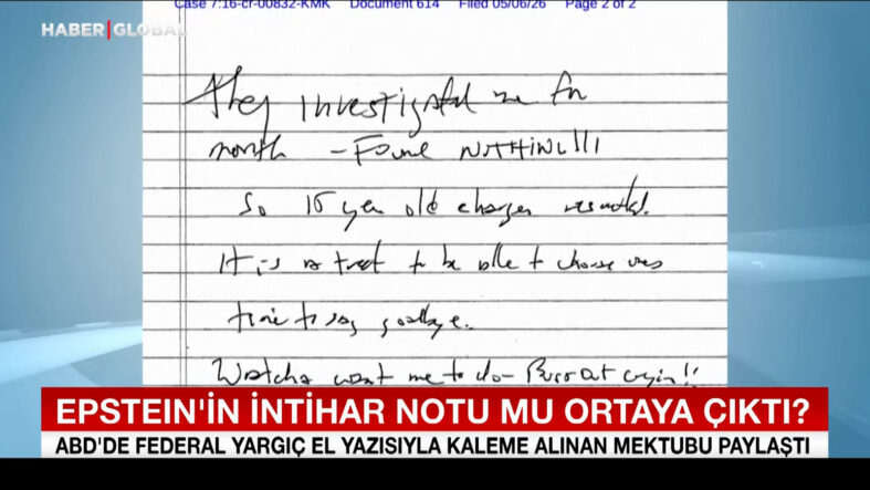 Epstein’in intihar notu mu ortaya çıktı?