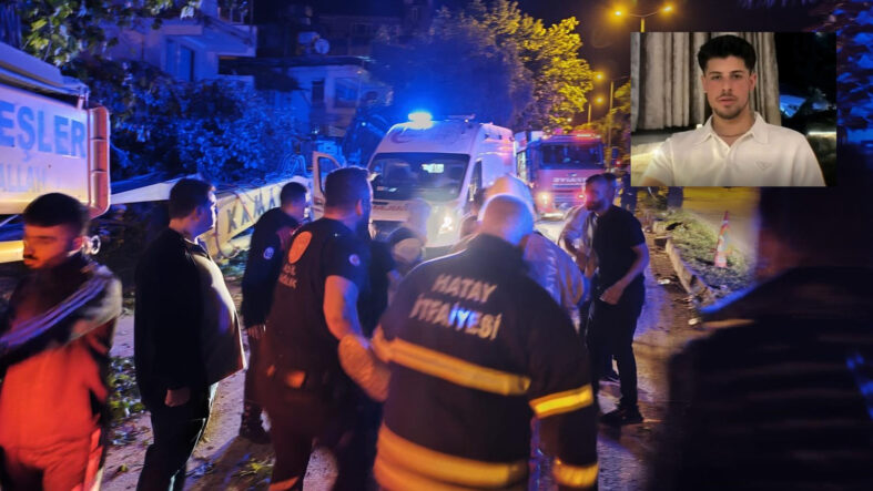 Hatay'da iş makinesine çarpan otomobildeki Doğan can verdi, 4 kişi yaralandı