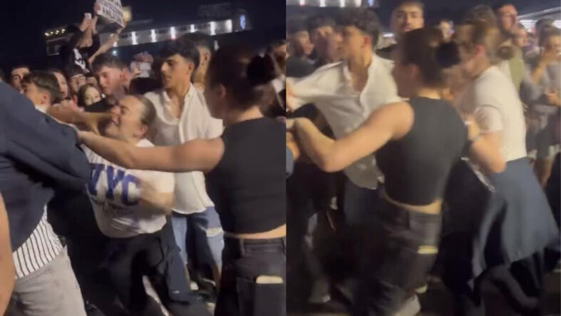 Poizi konserinde ortalık savaş alanına döndü: Tekme ve yumruklar havada uçuştu