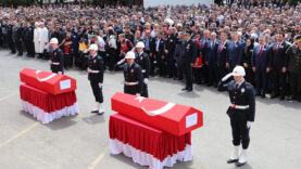 Tekirdağ'da şehit olan iki polis memuruna son veda