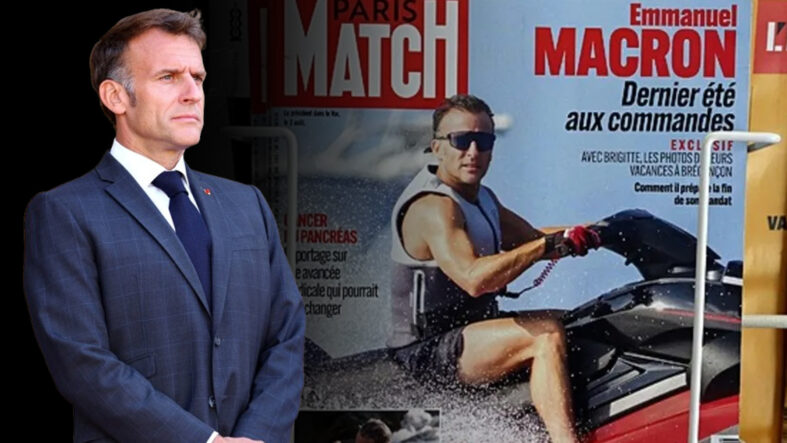 Fansa alev alev yanarken Macron tatilde: Jet ski keyfiyle tepki çekti